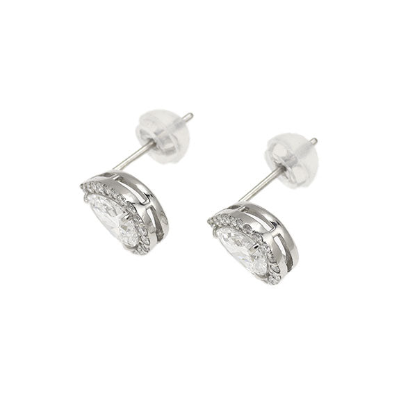 新品 Pt950/ Pt900 ペアシェイプ ダイヤモンド ピアス 1.01ct D IF D0.20ct 【エスコレ】