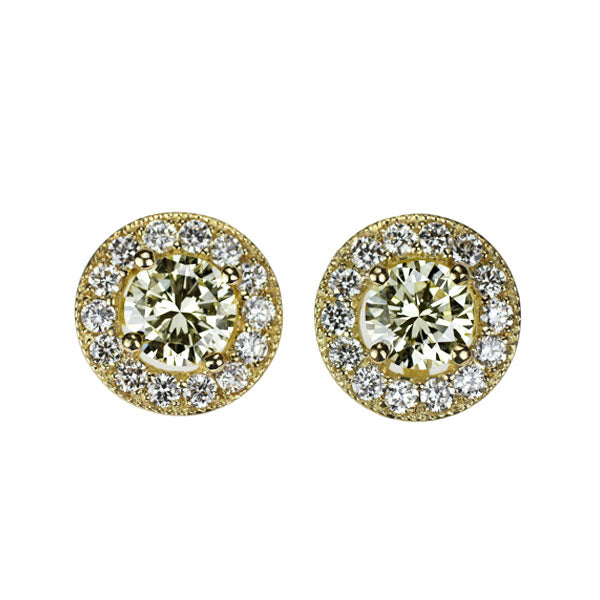 新品 K18YG ダイヤモンド ピアス 1.024ct LY SI1/SI2 G D0.46ct 【エスコレ】