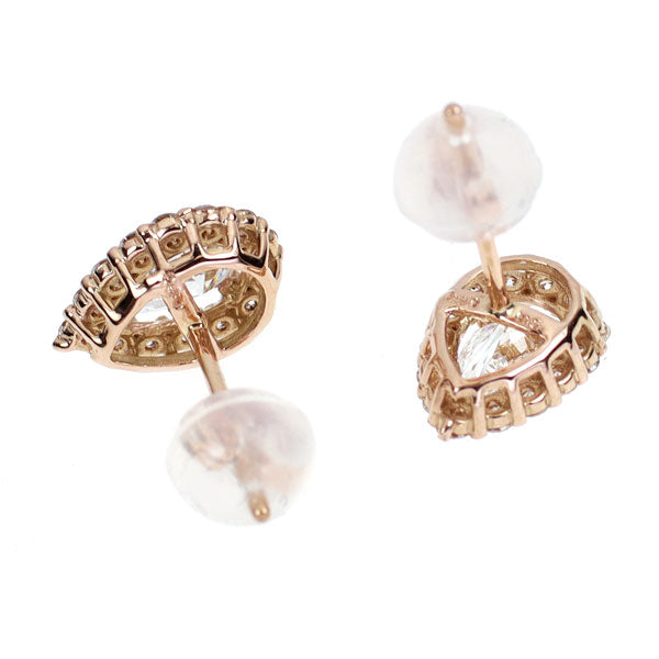 新品 K18PG ペアシェイプ ダイヤモンド ピアス 0.60ct D IF D0.24ct 【エスコレ】