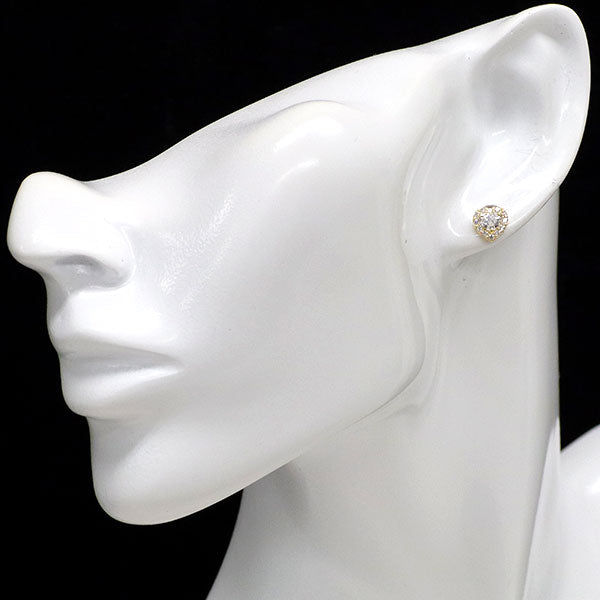 新品 K18YG ハートシェイプ ダイヤモンド ピアス 0.61ct D IF D0.20ct 【エスコレ】