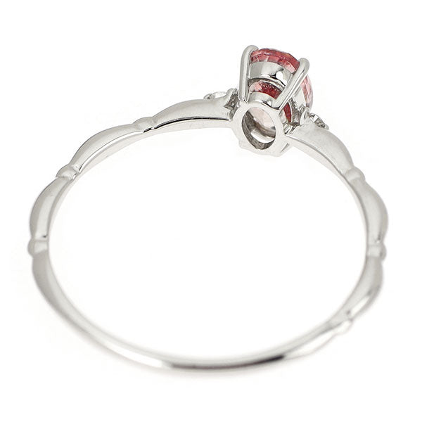 Pt900 パイロープ スペサルティンガーネット ダイヤモンド リング 0.58ct D0.07ct