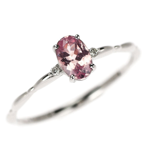 Pt900 パイロープ スペサルティンガーネット ダイヤモンド リング 0.58ct D0.07ct
