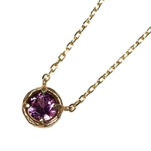 K10YG カラーチェンジガーネット ペンダントネックレス 0.27ct
