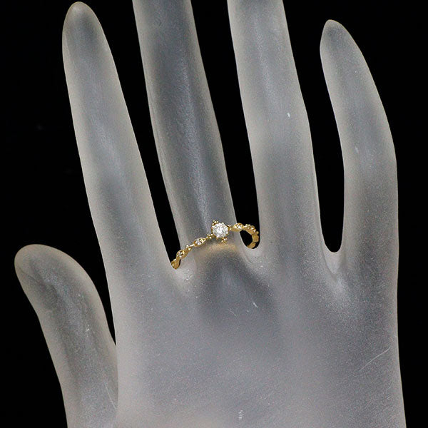 K18YG ダイヤモンド リング 0.13ct