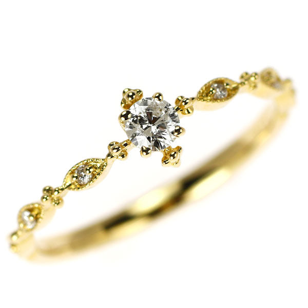K18YG ダイヤモンド リング 0.13ct