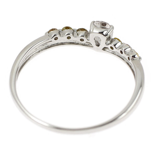 Pt900 ペアシェイプ ダイヤモンド リング 0.25ct D0.12ct