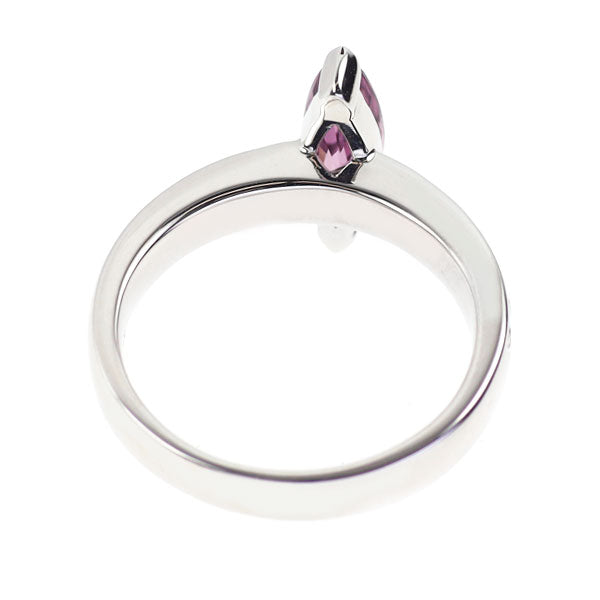 K18WG パープル サファイア ダイヤモンド リング 1.36ct D0.30ct