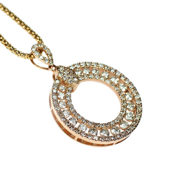 K18PG/K18YG ダイヤモンド ペンダントネックレス 1.00ct