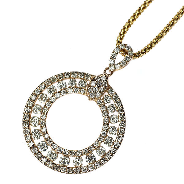 K18PG/K18YG ダイヤモンド ペンダントネックレス 1.00ct