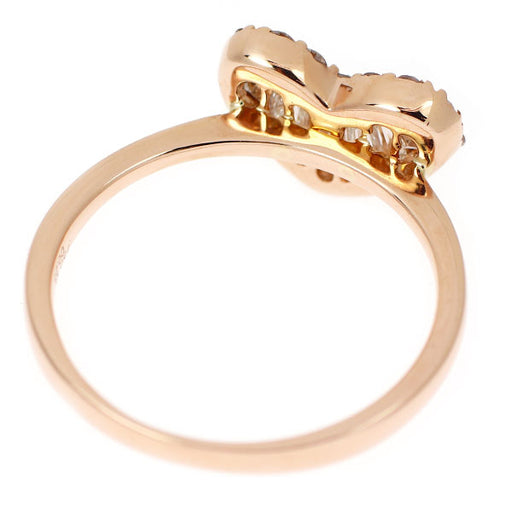 K18PG ダイヤモンド リング 0.35ct D0.25ct ハート — セルビー