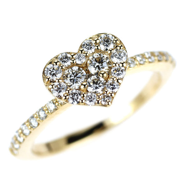 ポンテヴェキオ K18YG ダイヤモンド リング 0.48ct ハート
