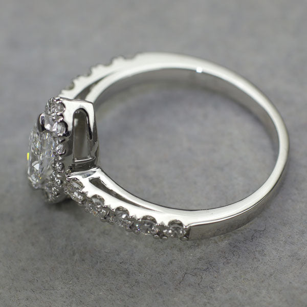 新品 Pt950 最高級マーキスカットダイヤモンド リング 0.50ct D IF D0.48ct 希少石 レアストーン【エスコレ】