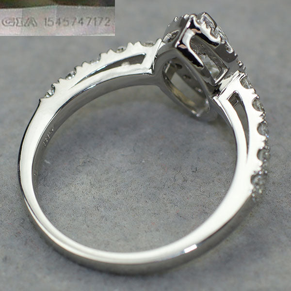 新品 Pt950 最高級マーキスカットダイヤモンド リング 0.50ct D IF D0.48ct 希少石 レアストーン【エスコレ】