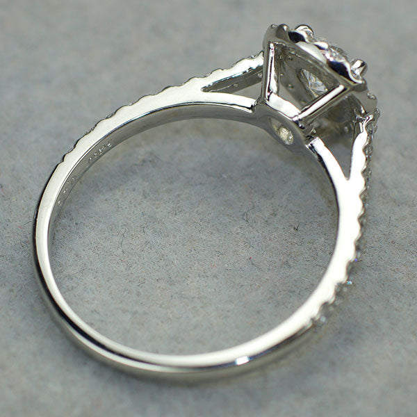 新品 Pt950 最高級ペアシェイプダイヤモンド リング 0.51ct D IF D0.36ct 希少石 レアストーン【エスコレ】