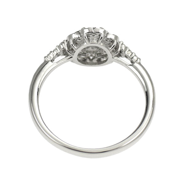 新品 Pt950 オーバル ダイヤモンド ダイヤモンド リング 0.30ct D IF 0.25ct 【エスコレ】