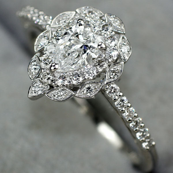 新品 Pt950 最高級ペアシェイプダイヤモンド リング 0.31ct D IF D0.28ct 希少石 レアストーン【エスコレ】
