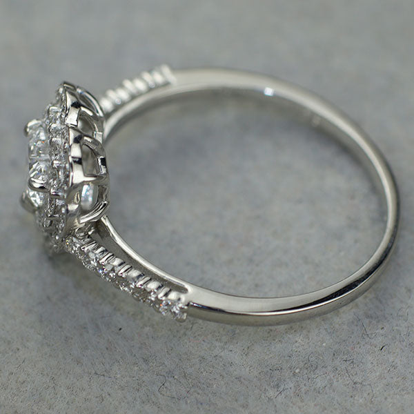 新品 Pt950 最高級ハートシェイプダイヤモンド リング 0.31ct D IF EX/EX D0.28ct 希少石 レアストーン【エスコレ】
