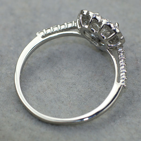 新品 Pt950 最高級ハートシェイプダイヤモンド リング 0.31ct D IF EX/EX D0.28ct 希少石 レアストーン【エスコレ】
