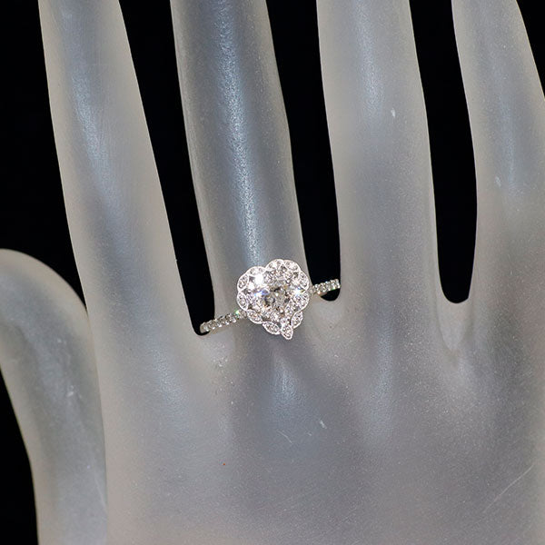 新品 Pt950 最高級ハートシェイプダイヤモンド リング 0.31ct D IF EX/EX D0.28ct 希少石 レアストーン【エスコレ】