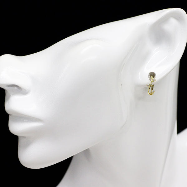 K18YG ダイヤモンド ピアス 0.13ct フープ