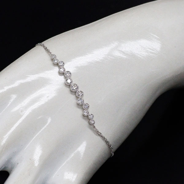 K18WG ダイヤモンド ブレスレット 0.53ct