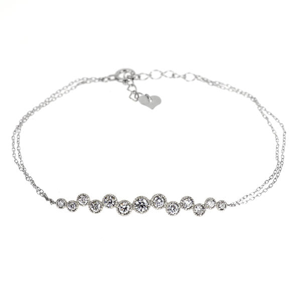 K18WG ダイヤモンド ブレスレット 0.53ct