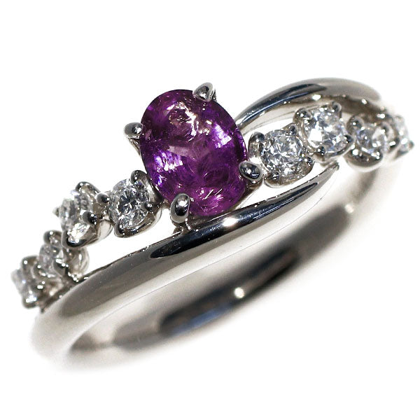 希少 Pt900 アレキサンドライト ダイヤモンド リング 0.50ct D0.30ct