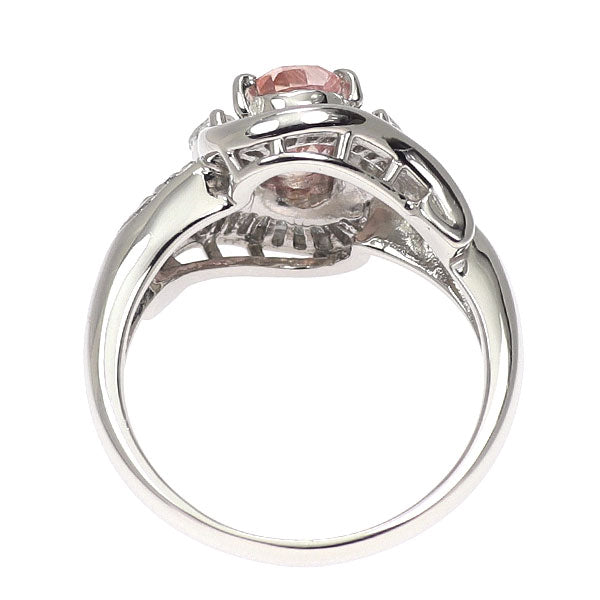 Pt900 スリランカ産 非加熱パパラチアサファイア ダイヤモンド リング 1.71ct D0.59ct