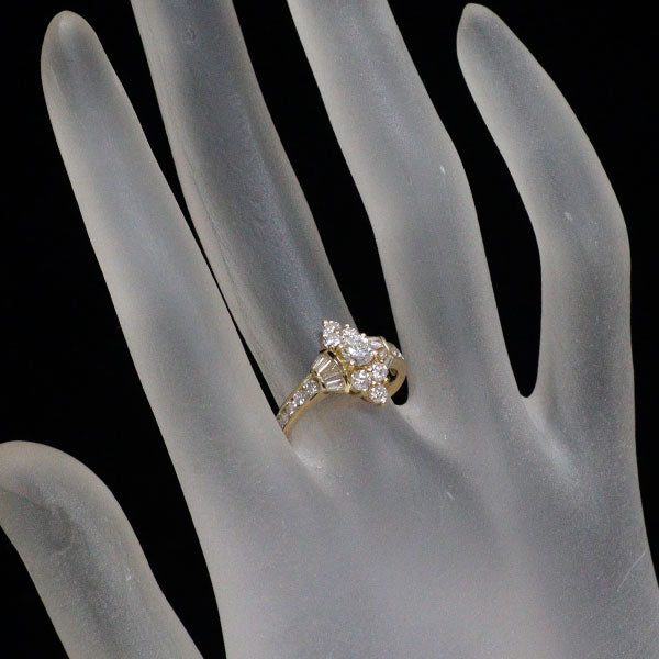 K18YG ダイヤモンド リング 0.25ct D0.63ct
