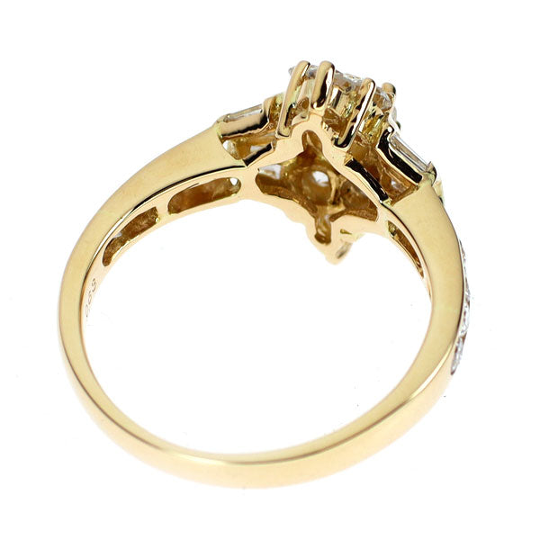 K18YG ダイヤモンド リング 0.25ct D0.63ct