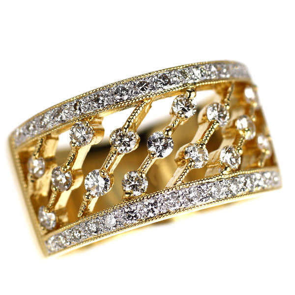 K18YG/WG ダイヤモンド リング 0.71ct