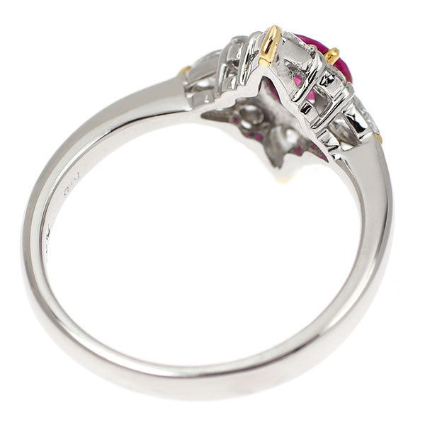 K18YG/Pt900 ルビー ダイヤモンド リング 0.54ct D0.43ct