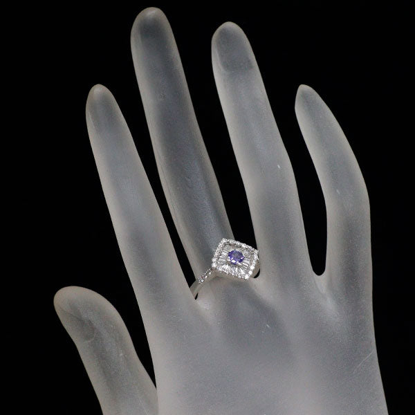 Pt950 タンザナイト ダイヤモンド リング 0.276ct D0.74ct