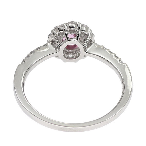 Pt900 ピンクサファイア ダイヤモンド リング 0.444ct D0.47ct