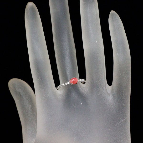 Pt900 コンクパール ダイヤモンド リング 0.69ct D0.21ct