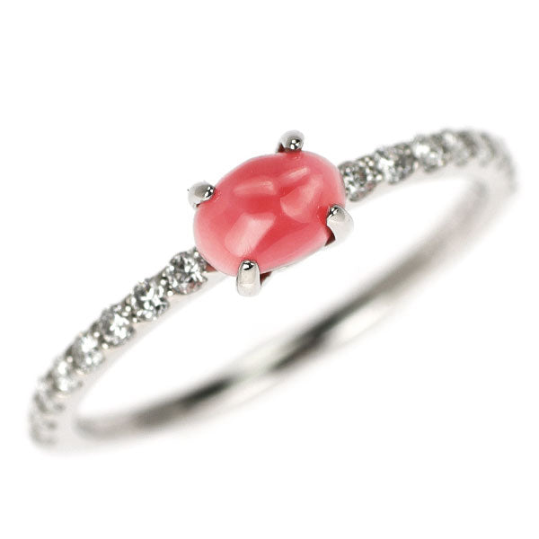 Pt900 コンクパール ダイヤモンド リング 0.69ct D0.21ct