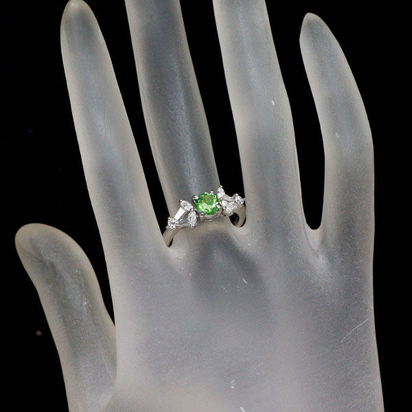 希少 Pt900 デマントイドガーネット ダイヤモンド リング 0.80ct D0.50ct