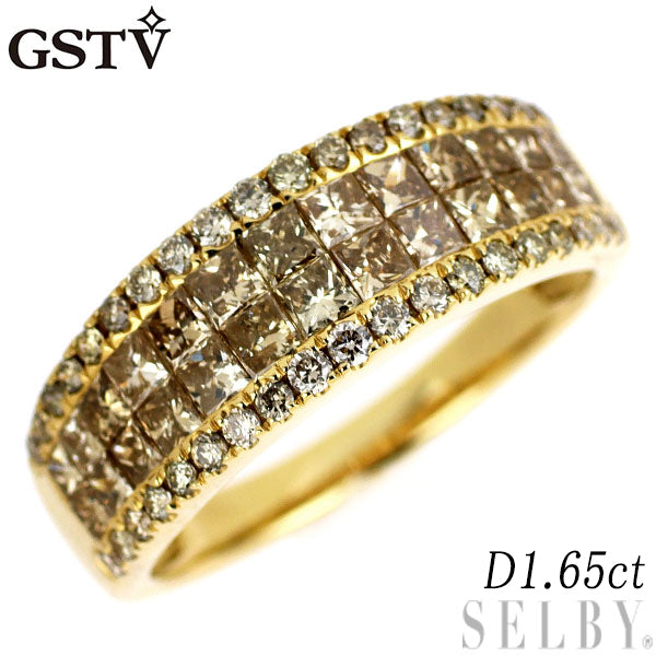 GSTV K18YG ダイヤモンド リング 1.65ct ミステリーセッティング