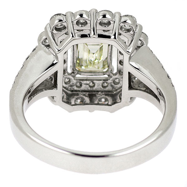 Pt950 エメラルドカット ダイヤモンド リング 1.043ct M IF D0.97ct