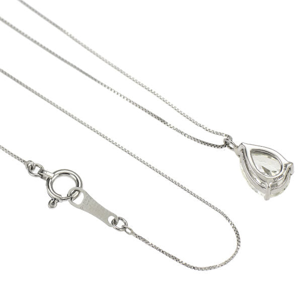 Pt900/ Pt850 ペアシェイプ ダイヤモンド ペンダントネックレス 0.88ct