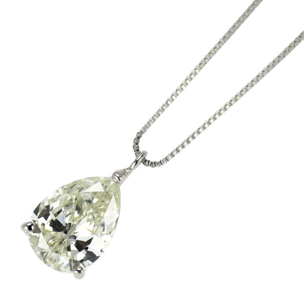 Pt900/ Pt850 ペアシェイプ ダイヤモンド ペンダントネックレス 0.88ct
