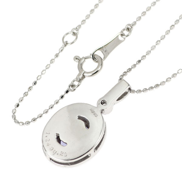 K18WG タンザナイト ダイヤモンド ペンダントネックレス 1.24ct D0.26ct