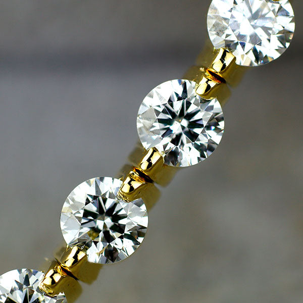 K18YG 全石H&C鑑別書付 上質ダイヤモンド テニス ブレスレット 5.00ct