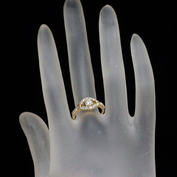 K18YG ヴィーナスビューティカット ダイヤモンド リング 0.341ct H SI1 D0.48ct