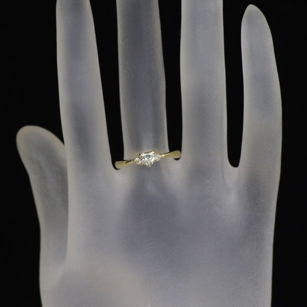 K18YG ハートシェイプ ダイヤモンド リング 0.287ct G SI1 D0.06ct