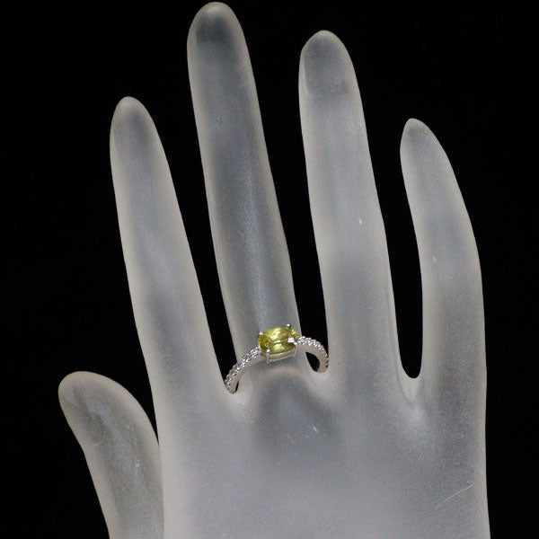 Pt900 スフェーン ダイヤモンド リング 1.25ct D0.18ct