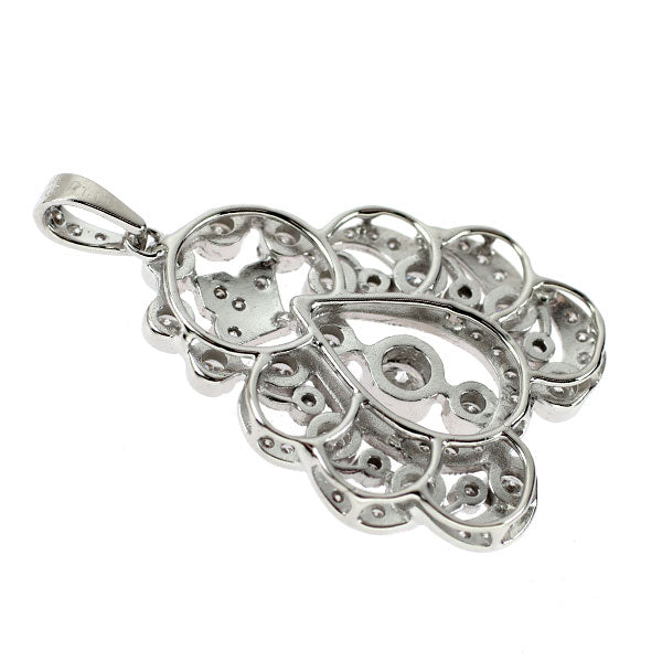 K18WG ダイヤモンド ペンダントトップ 1.00ct