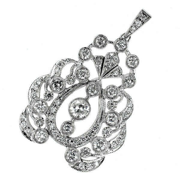 K18WG ダイヤモンド ペンダントトップ 1.00ct
