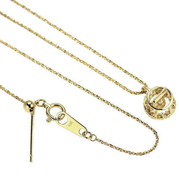 K18YG ダイヤモンド ペンダントネックレス 0.30ct ダンシング