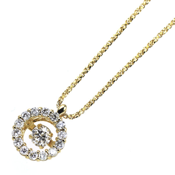K18YG ダイヤモンド ペンダントネックレス 0.30ct ダンシング